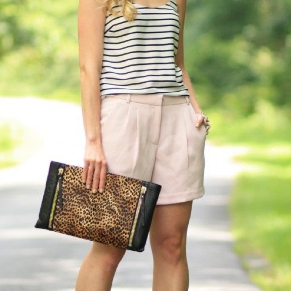 Light pink pleated short